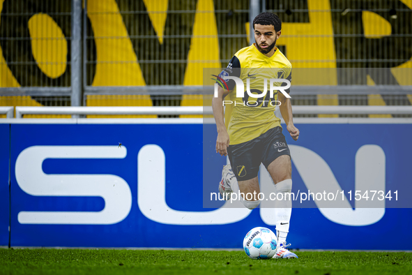 NAC player Chakir Chouradi plays during the match Schalke 04 vs. NAC (friendly) at the Parkstadium for the Dutch Eredivisie season 2024-2025...