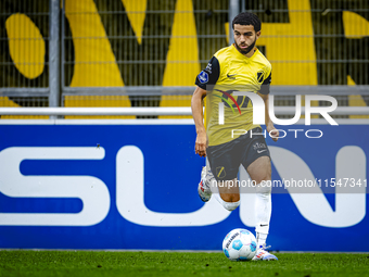 NAC player Chakir Chouradi plays during the match Schalke 04 vs. NAC (friendly) at the Parkstadium for the Dutch Eredivisie season 2024-2025...