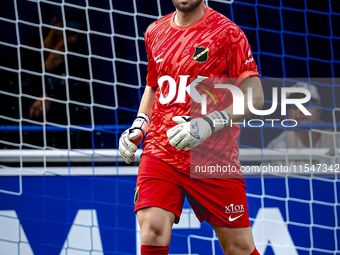 NAC goalkeeper Roy Kortsmit plays during the match between Schalke 04 and NAC (friendly) at the Parkstadium for the Dutch Eredivisie season...