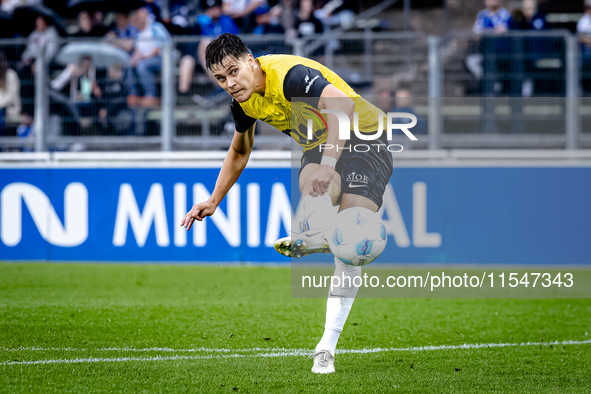 NAC player Kacper Kostorz participates in the match between Schalke 04 and NAC (friendly) at the Parkstadium for the Dutch Eredivisie season...