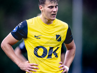 NAC player Kacper Kostorz participates in the match between Schalke 04 and NAC (friendly) at the Parkstadium for the Dutch Eredivisie season...