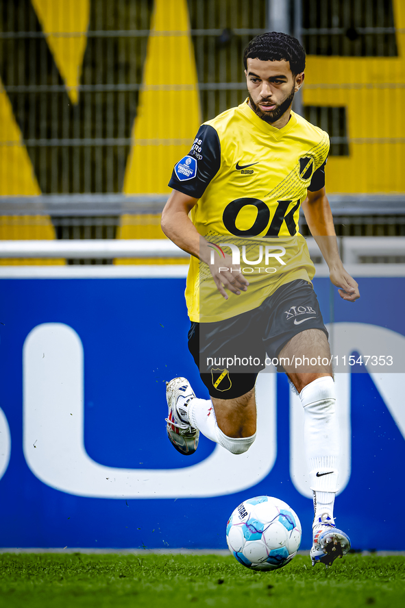 NAC player Chakir Chouradi plays during the match Schalke 04 vs. NAC (friendly) at the Parkstadium for the Dutch Eredivisie season 2024-2025...