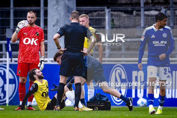 NAC player Jan van den Berg plays during the match between Schalke 04 and NAC (friendly) at the Parkstadium for the Dutch Eredivisie season...