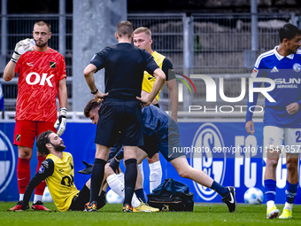 NAC player Jan van den Berg plays during the match between Schalke 04 and NAC (friendly) at the Parkstadium for the Dutch Eredivisie season...