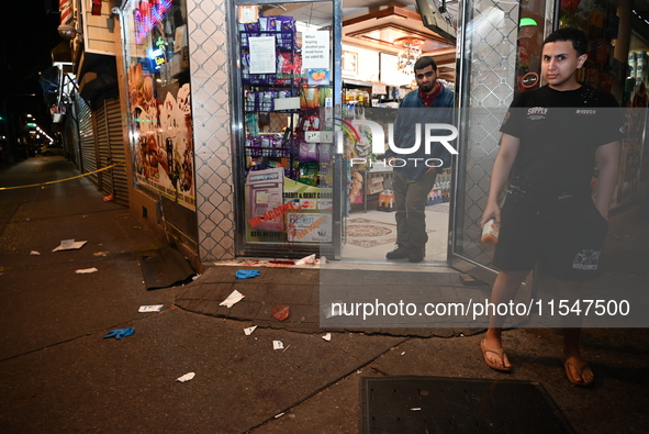 A 24-year-old male is stabbed in the neck and thigh following a fight at a bodega at 85-02 Jamaica Avenue in Queens, New York, United States...