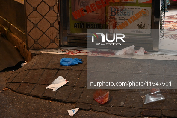 A 24-year-old male is stabbed in the neck and thigh following a fight at a bodega at 85-02 Jamaica Avenue in Queens, New York, United States...