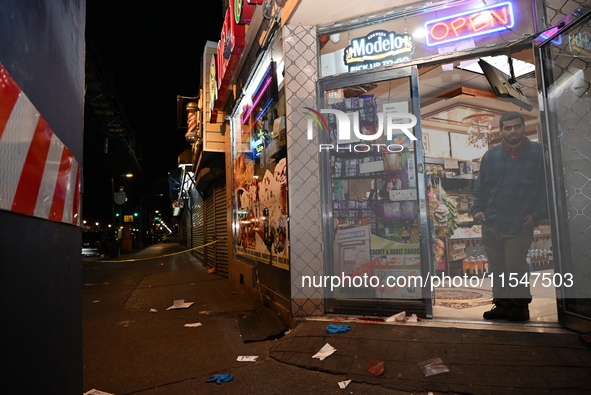 A 24-year-old male is stabbed in the neck and thigh following a fight at a bodega at 85-02 Jamaica Avenue in Queens, New York, United States...