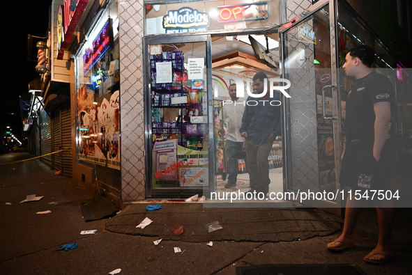 A 24-year-old male is stabbed in the neck and thigh following a fight at a bodega at 85-02 Jamaica Avenue in Queens, New York, United States...