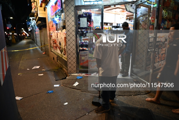 A 24-year-old male is stabbed in the neck and thigh following a fight at a bodega at 85-02 Jamaica Avenue in Queens, New York, United States...