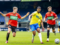 NEC player Mees Hoedemakers and RKC player Yassin Oukili during the match RKC vs. NEC (friendly) at the Mandemakers Stadium for the Dutch Er...