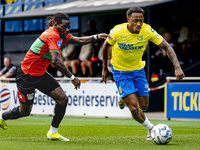 NEC player Brayann Pereira and RKC player Juan Familia-Castillo during the match RKC vs. NEC (friendly) at the Mandemakers Stadium for the D...