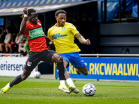 NEC player Brayann Pereira and RKC player Juan Familia-Castillo during the match RKC vs. NEC (friendly) at the Mandemakers Stadium for the D...