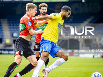 NEC player Mees Hoedemakers and RKC player Yassin Oukili during the match RKC vs. NEC (friendly) at the Mandemakers Stadium for the Dutch Er...