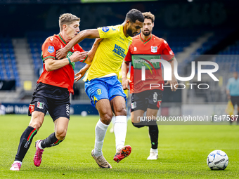 NEC player Mees Hoedemakers and RKC player Yassin Oukili during the match RKC vs. NEC (friendly) at the Mandemakers Stadium for the Dutch Er...