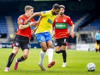 NEC player Mees Hoedemakers and RKC player Yassin Oukili during the match RKC vs. NEC (friendly) at the Mandemakers Stadium for the Dutch Er...