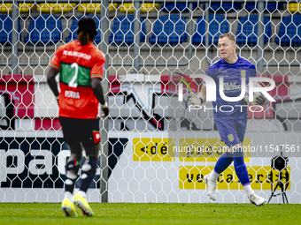 RKC goalkeeper Yanick van Osch plays during the match RKC - NEC (friendly) at the Mandemakers Stadium for the Dutch Eredivisie season 2024-2...