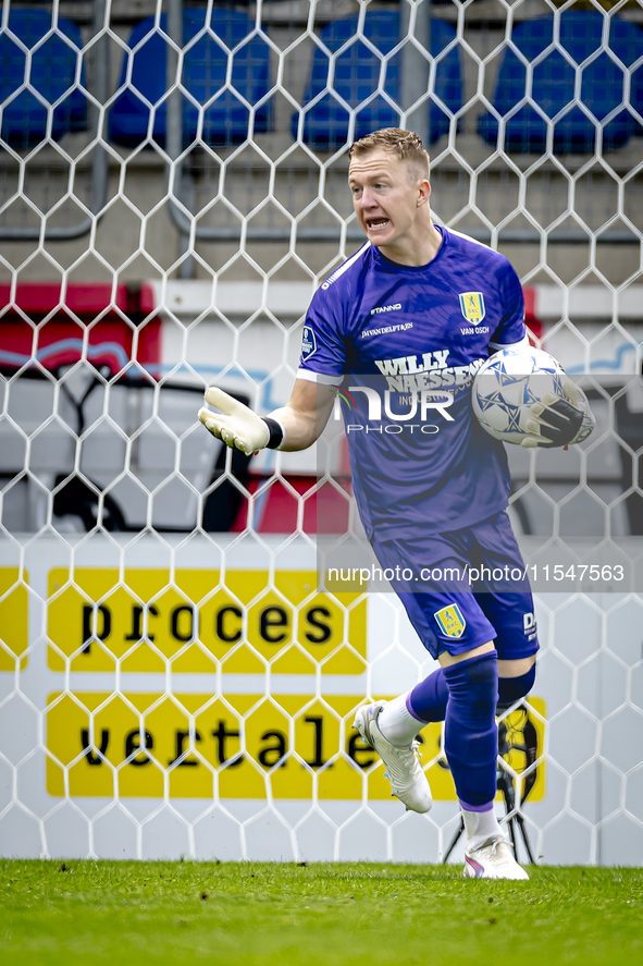 RKC goalkeeper Yanick van Osch plays during the match RKC - NEC (friendly) at the Mandemakers Stadium for the Dutch Eredivisie season 2024-2...