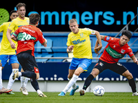 RKC player Dario van de Buijs and NEC player Kento Shiogai during the match RKC vs. NEC (friendly) at the Mandemakers Stadium for the Dutch...