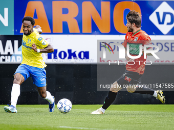 RKC player Denilho Cleonise and NEC player Lasse Schone during the match RKC vs. NEC (friendly) at the Mandemakers Stadium for the Dutch Ere...