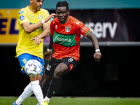 RKC player Alexander Jakobsen and NEC player Brayann Pereira during the match RKC vs. NEC (friendly) at the Mandemakers Stadium for the Dutc...