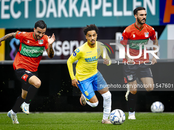 NEC player Ivan Marquez and RKC player Ilias Takidine during the match RKC vs. NEC (friendly) at the Mandemakers Stadium for the Dutch Eredi...