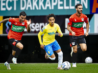 NEC player Ivan Marquez and RKC player Ilias Takidine during the match RKC vs. NEC (friendly) at the Mandemakers Stadium for the Dutch Eredi...