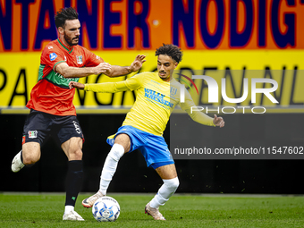 NEC player Ivan Marquez and RKC player Ilias Takidine during the match RKC vs. NEC (friendly) at the Mandemakers Stadium for the Dutch Eredi...