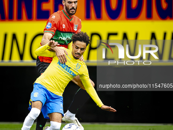 NEC player Ivan Marquez and RKC player Ilias Takidine during the match RKC vs. NEC (friendly) at the Mandemakers Stadium for the Dutch Eredi...