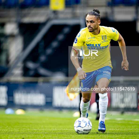 RKC player Alexander Jakobsen plays during the match RKC vs. NEC (friendly) at the Mandemakers Stadium for the Dutch Eredivisie season 2024-...