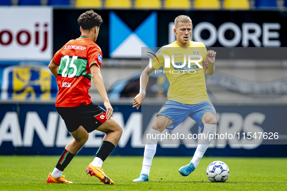 RKC player Dario van de Buijs plays during the match RKC - NEC (friendly) at the Mandemakers Stadium for the Dutch Eredivisie season 2024-20...