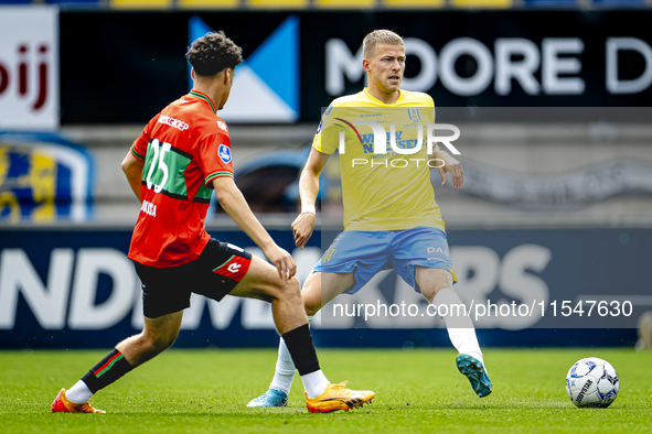 RKC player Dario van de Buijs plays during the match RKC - NEC (friendly) at the Mandemakers Stadium for the Dutch Eredivisie season 2024-20...