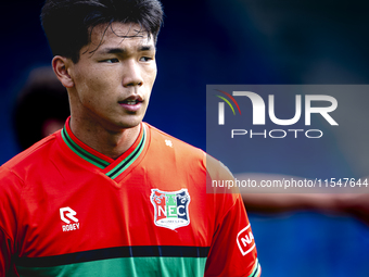 NEC player Kento Shiogai during the match RKC - NEC (friendly) at the Mandemakers Stadium for the Dutch Eredivisie season 2024-2025 in Waalw...