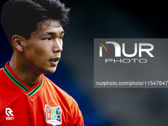 NEC player Kento Shiogai during the match RKC - NEC (friendly) at the Mandemakers Stadium for the Dutch Eredivisie season 2024-2025 in Waalw...