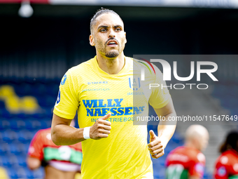 RKC player Alexander Jakobsen plays during the match RKC vs. NEC (friendly) at the Mandemakers Stadium for the Dutch Eredivisie season 2024-...