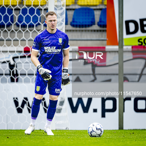 RKC goalkeeper Yanick van Osch plays during the match RKC - NEC (friendly) at the Mandemakers Stadium for the Dutch Eredivisie season 2024-2...