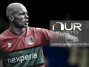 NEC player Bram Nuytinck during the match RKC - NEC (friendly) at the Mandemakers Stadium for the Dutch Eredivisie season 2024-2025 in Waalw...