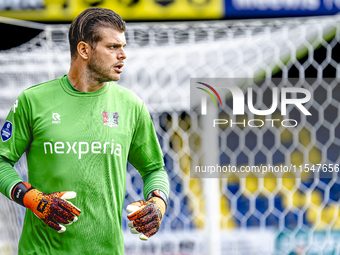 NEC goalkeeper Stijn van Gassel plays during the match RKC - NEC (friendly) at the Mandemakers Stadium for the Dutch Eredivisie season 2024-...