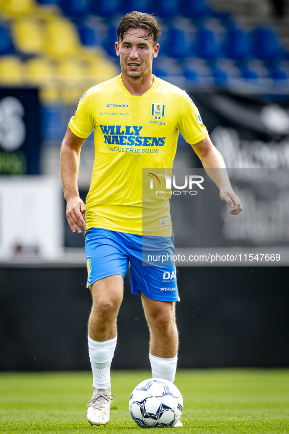 RKC player Patrick Vroegh during the match RKC vs. NEC (friendly) at the Mandemakers Stadium for the Dutch Eredivisie season 2024-2025 in Wa...