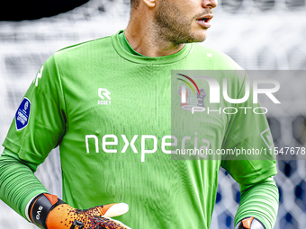 NEC goalkeeper Stijn van Gassel plays during the match RKC - NEC (friendly) at the Mandemakers Stadium for the Dutch Eredivisie season 2024-...