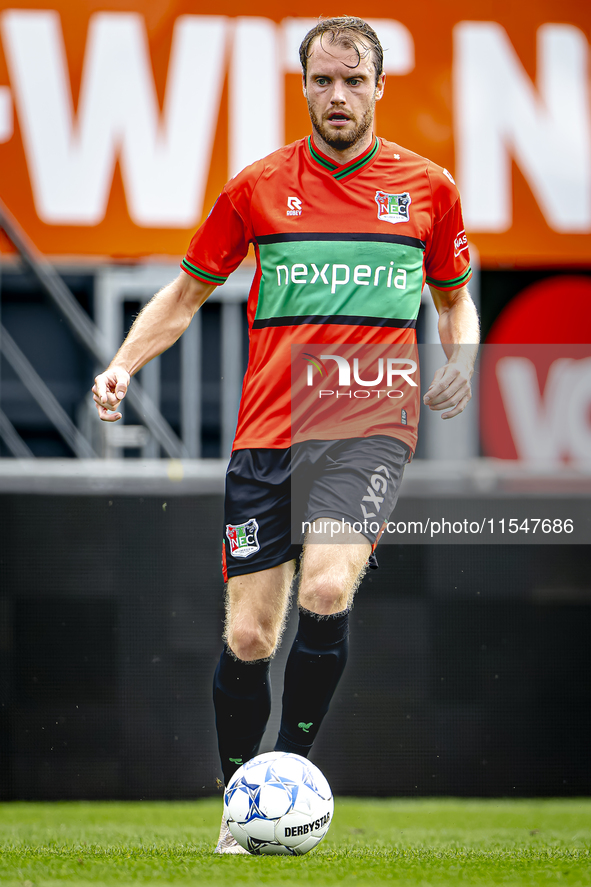 NEC player Thomas Ouwejan plays during the match RKC - NEC (friendly) at the Mandemakers Stadium for the Dutch Eredivisie season 2024-2025 i...