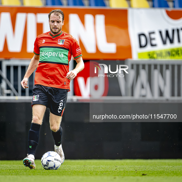 NEC player Thomas Ouwejan plays during the match RKC - NEC (friendly) at the Mandemakers Stadium for the Dutch Eredivisie season 2024-2025 i...