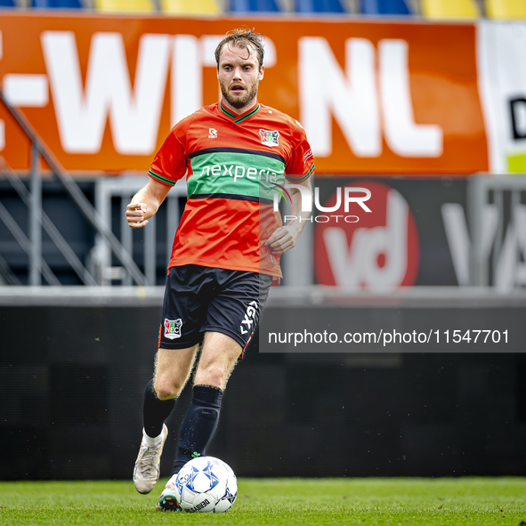 NEC player Thomas Ouwejan plays during the match RKC - NEC (friendly) at the Mandemakers Stadium for the Dutch Eredivisie season 2024-2025 i...