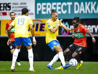 RKC player Alexander Jakobsen and NEC player Brayann Pereira during the match RKC vs. NEC (friendly) at the Mandemakers Stadium for the Dutc...