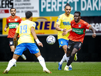 RKC player Alexander Jakobsen and NEC player Brayann Pereira during the match RKC vs. NEC (friendly) at the Mandemakers Stadium for the Dutc...