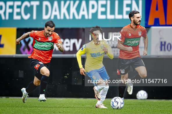 NEC player Ivan Marquez and RKC player Ilias Takidine during the match RKC vs. NEC (friendly) at the Mandemakers Stadium for the Dutch Eredi...