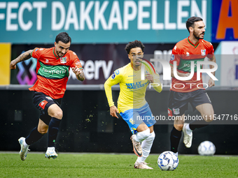 NEC player Ivan Marquez and RKC player Ilias Takidine during the match RKC vs. NEC (friendly) at the Mandemakers Stadium for the Dutch Eredi...