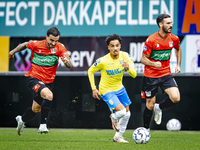 NEC player Ivan Marquez and RKC player Ilias Takidine during the match RKC vs. NEC (friendly) at the Mandemakers Stadium for the Dutch Eredi...