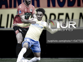 NEC player Ivan Marquez and RKC player Ilias Takidine during the match RKC vs. NEC (friendly) at the Mandemakers Stadium for the Dutch Eredi...