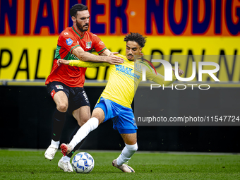 NEC player Ivan Marquez and RKC player Ilias Takidine during the match RKC vs. NEC (friendly) at the Mandemakers Stadium for the Dutch Eredi...