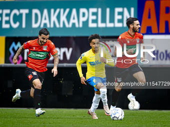 NEC player Ivan Marquez and RKC player Ilias Takidine during the match RKC vs. NEC (friendly) at the Mandemakers Stadium for the Dutch Eredi...